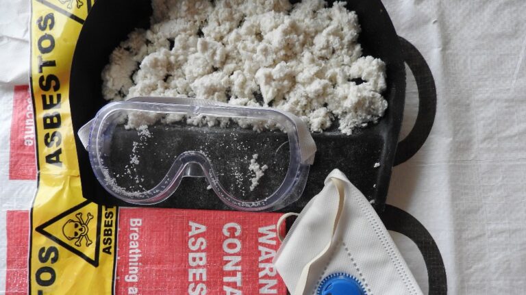 asbestos and fibers, mask, filter and goggles