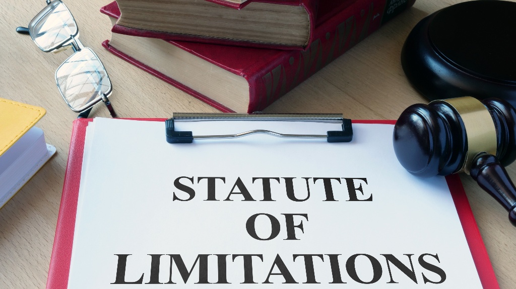Statute of limitations document and judge's gavel
